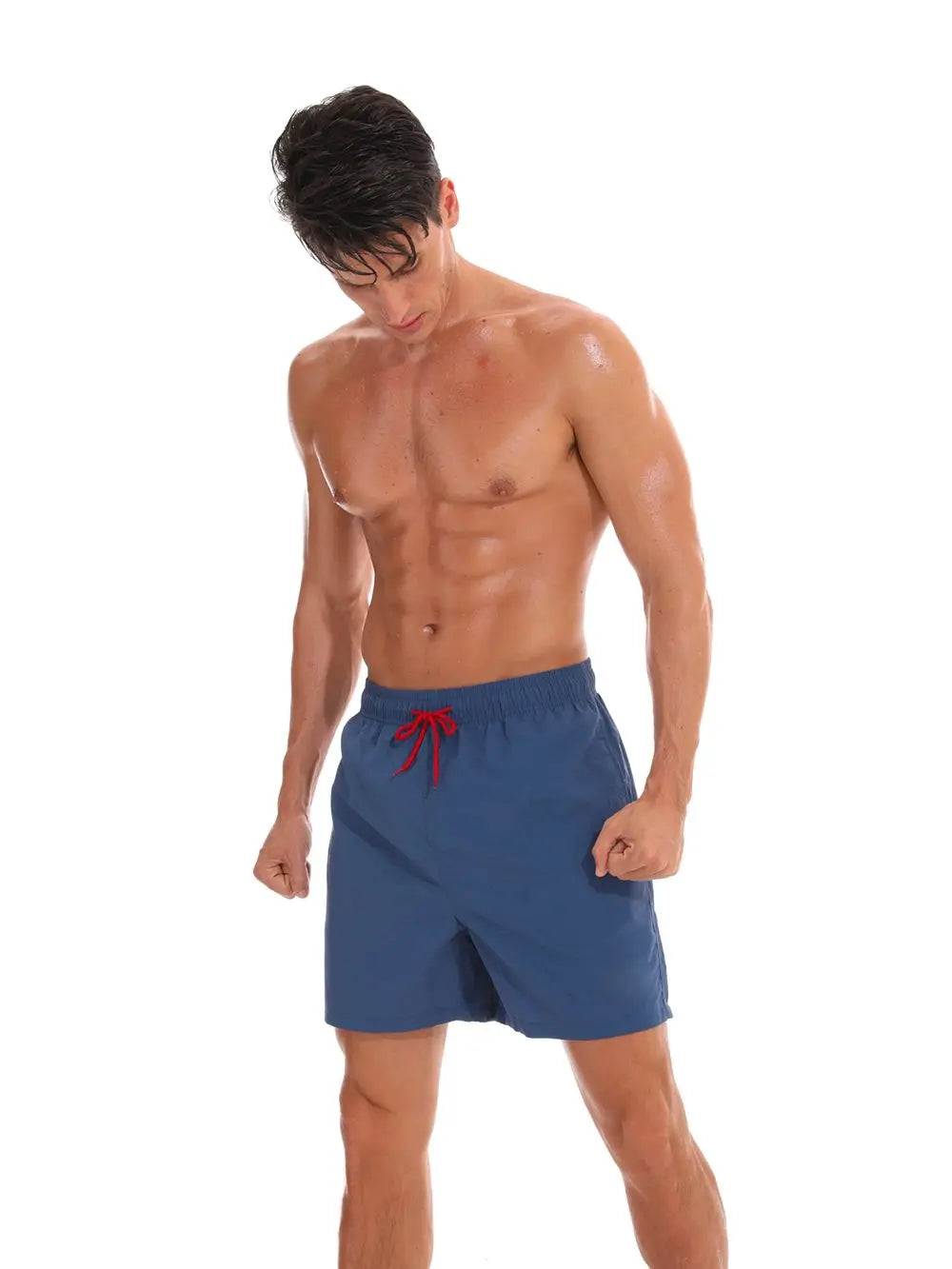 Men's Datifer Summer Boardshorts by ShopHub NZ with nylon material, solid mesh lining, drawstring waist, ideal for surfing and sports.