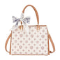 FOXER Vintage Women Handbag PVC Leather Tote Bag Large Capacity Top‑Handle Shoulder Crossbody Bag for Ladie Daily Work Purse