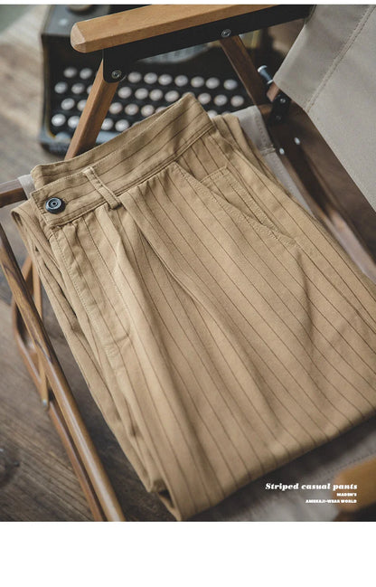 Maden Retro 12.8oz Grey Striped Jeans