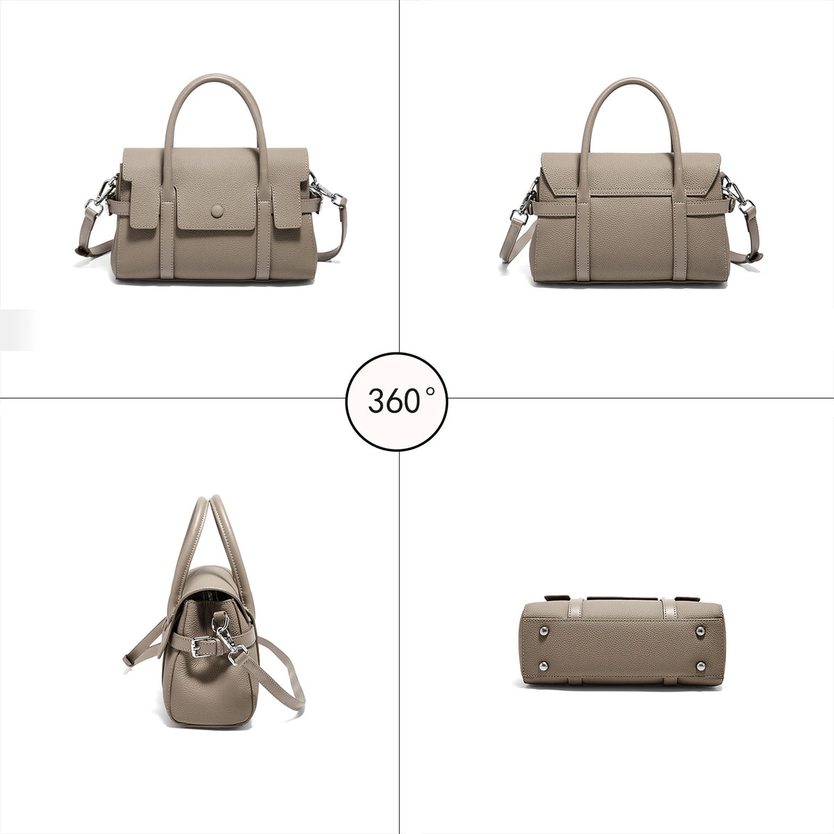 FOXER Retro Luxury Top-handle Bag for Women Genuine Leather Laies Shoulder Bag Female Crossbody Handbag Work Purse 2026 New