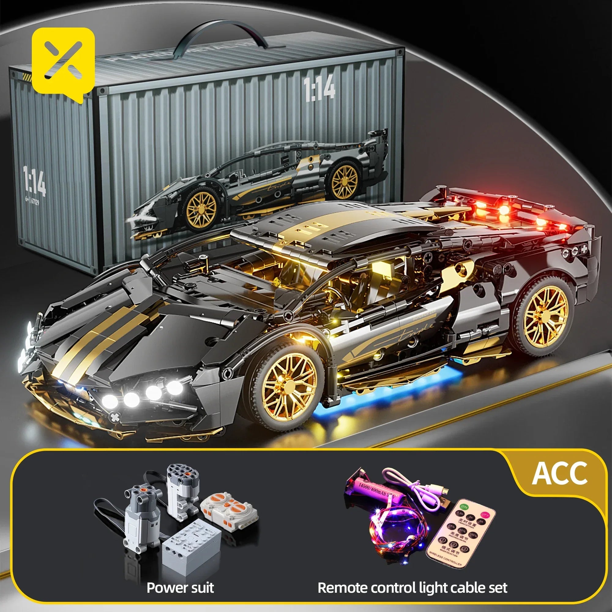 TOYLINX 1:14 Supercar Building Block Toy - ShopHub