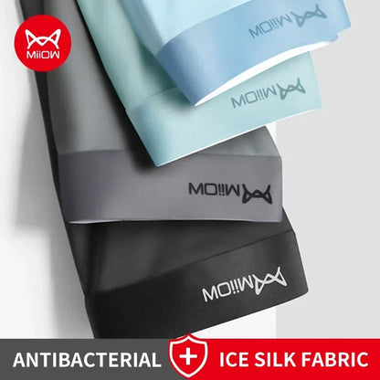MiiOW Graphene Antibacterial Men’s Boxers - 4Pcs Ice Silk Breathable Underwear Briefs