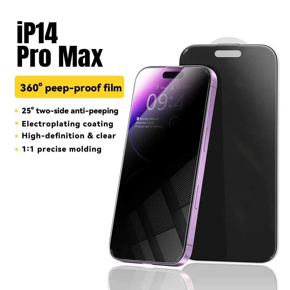 Essager 2Pcs Anti-Peeping Glass for iPhone 16, 15, 14, and 13 Pro Max Plus - ShopHub