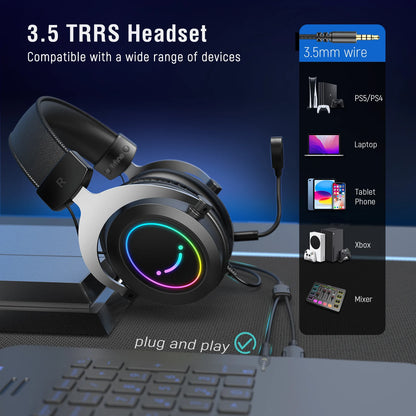 FIFINE Gaming Headset: Experience Immersive Stereo Sound and Stylish RGB Lighting