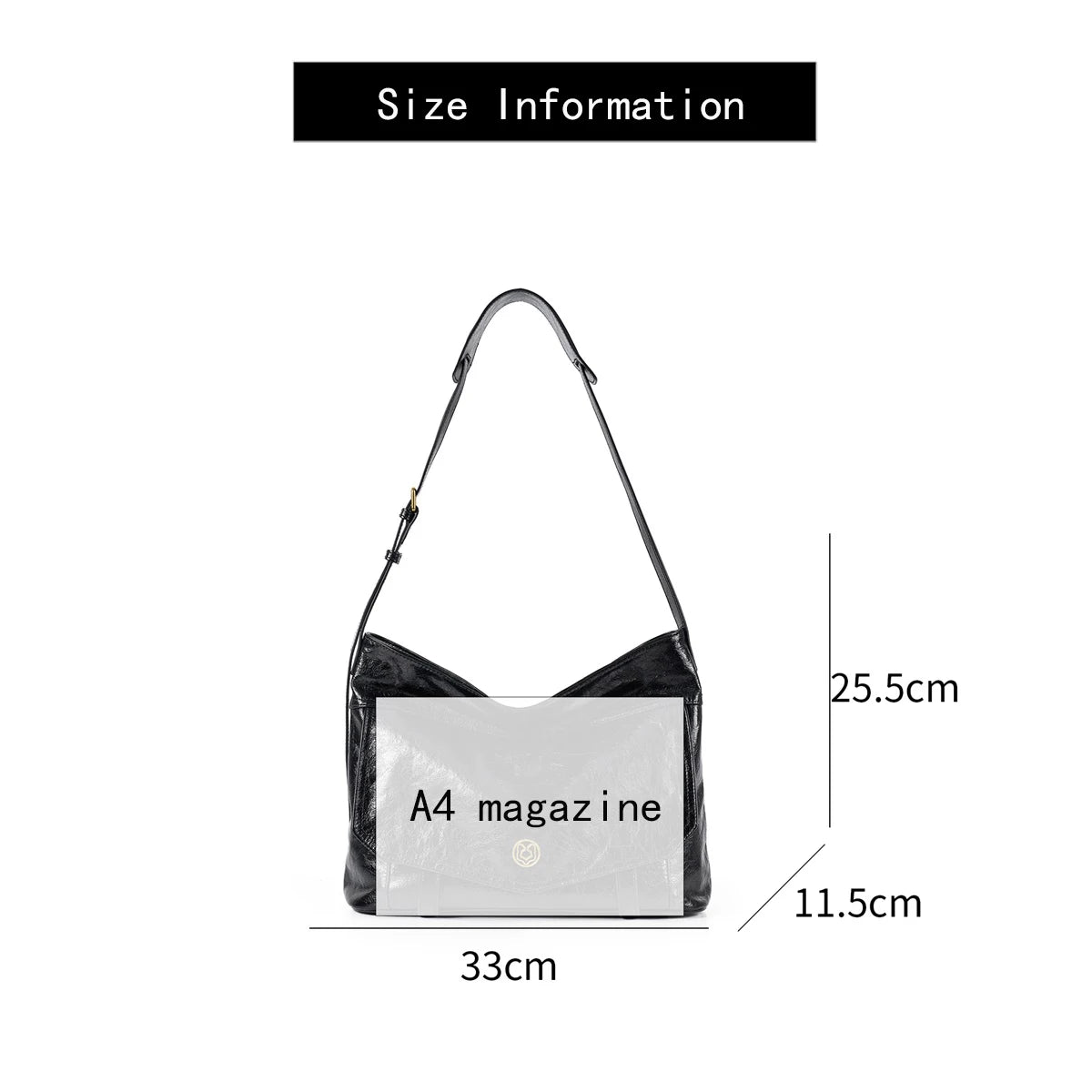 FOXER Genuine Leather Hobo Tote Bag