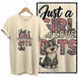 COOLMIND 100% Cotton Beige Cat Print Exclusive Graphic Women T Shirt Big Size Loose Cotton Cat Lover Women T Shirt Lovely Cat Te
