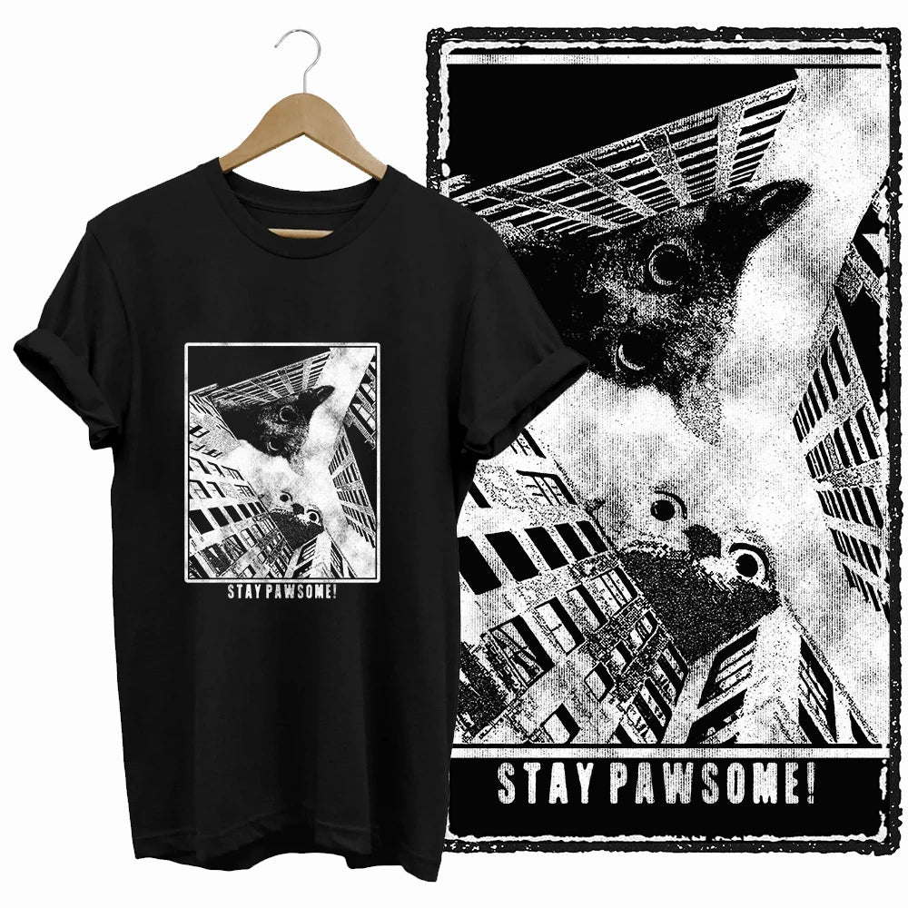 COOLMIND Cat Lover Graphic Cotton T-Shirt | Women's Relaxed Fit