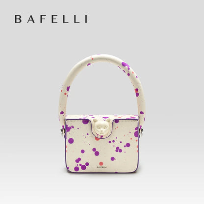 BAFELLI 2026 NEW WOMEN'S HANDBAG BOXY GENUINE LEATHER ORIGINAL DESIGNER LUXURY BRAND CAT SHOULDER FASHION BAGS STYLISH PURSE