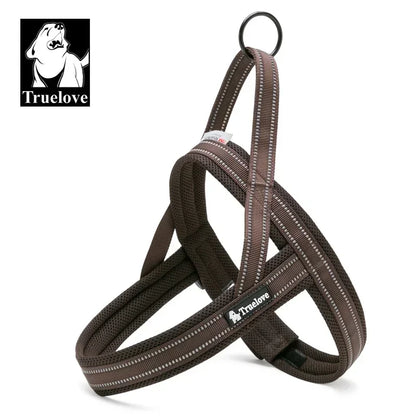 Truelove Soft Mesh Padded Nylon Dog Harness Vest 3M Reflective Security Dog Collar Easy Put on Pet Harness Pull-resistan TLH5811