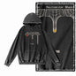 Cosmic Drift Space Graphic Acid-Washed Black Hoodie