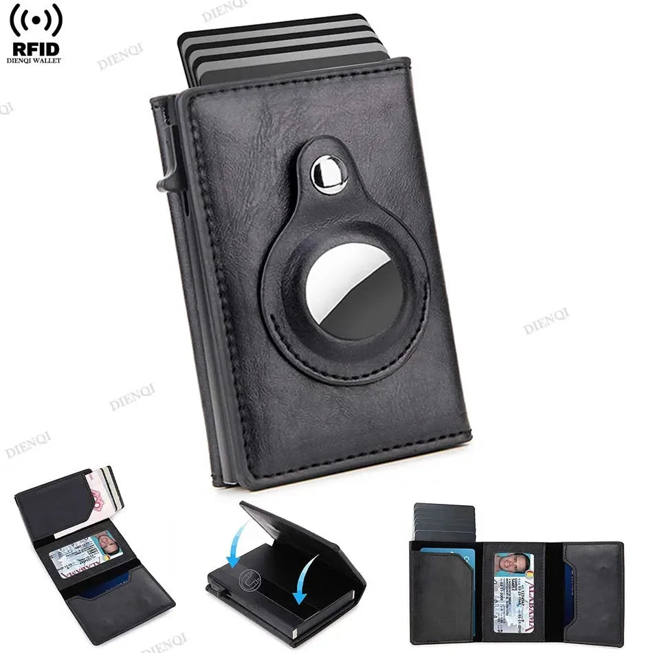DIENQI C2304H1 Slim PU & Aluminium Card Holder
