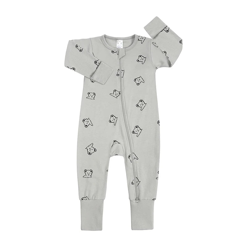 Kids Tales Little Bloom Cotton-Blend Double-Zip Romper