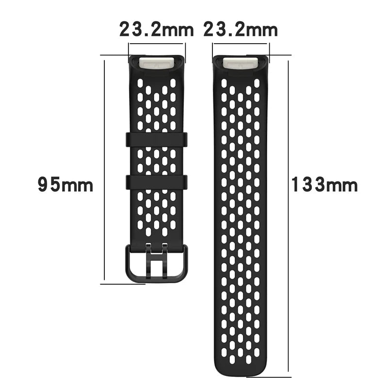 Silicone Strap for the Fitbit Charge 5/6 Series (12 colours available) Habicare