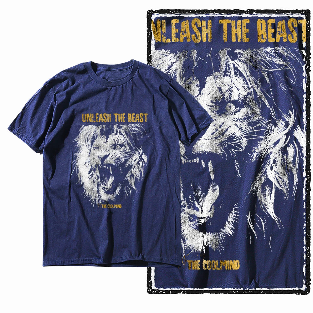 COOLMIND MAV Lion Graphic Cotton Tee