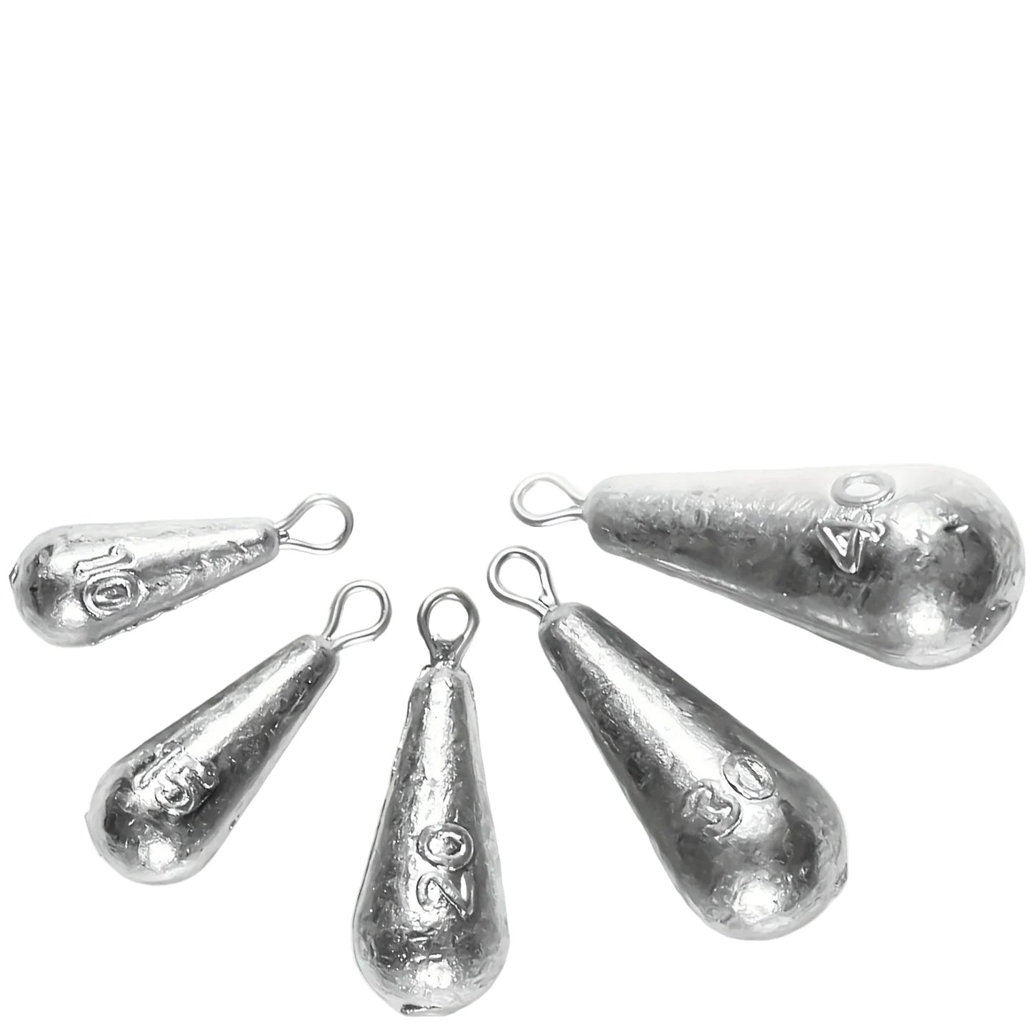 Teardrop Fishing Sinkers – Lead Weights for Bass (10 Sizes) Habicare