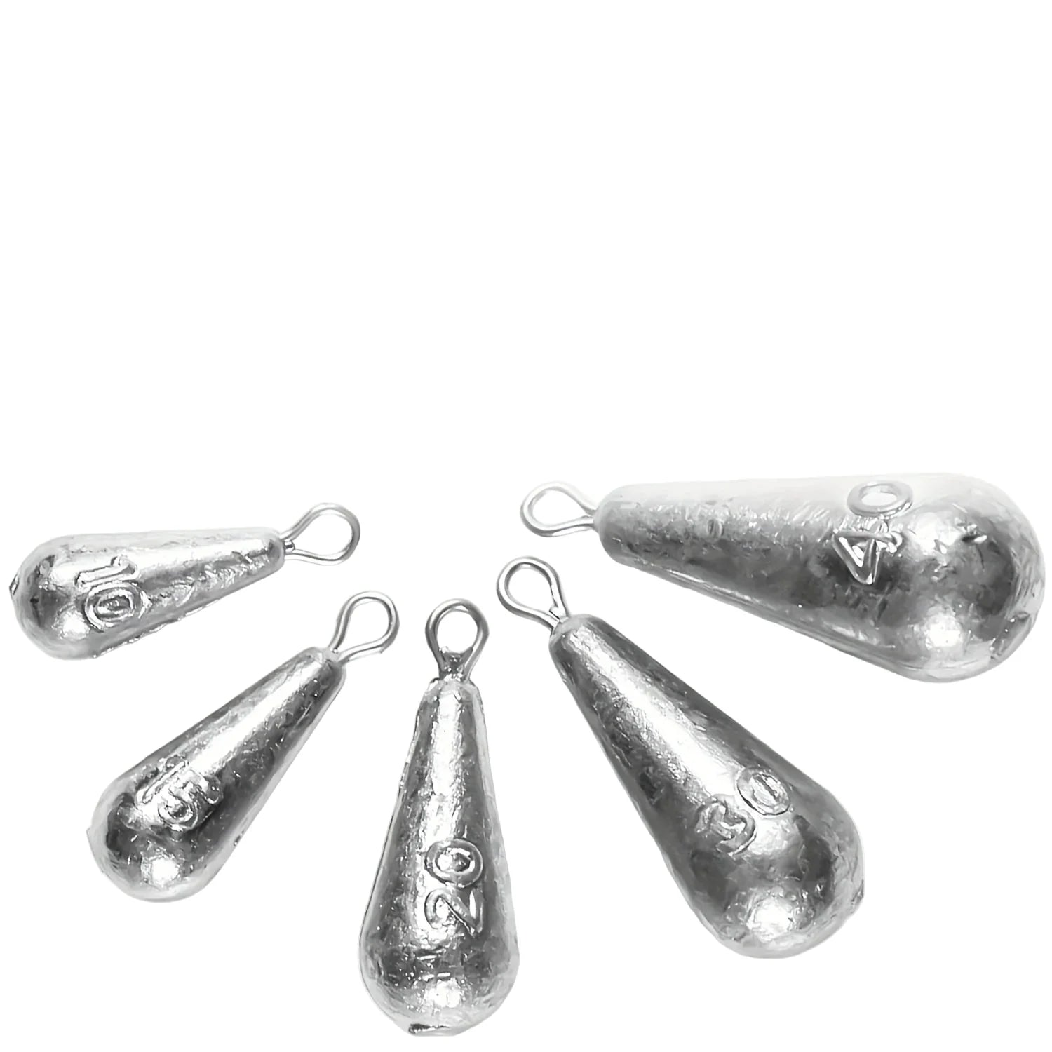 Teardrop Fishing Sinkers – Lead Weights for Bass (10 Sizes) Habicare