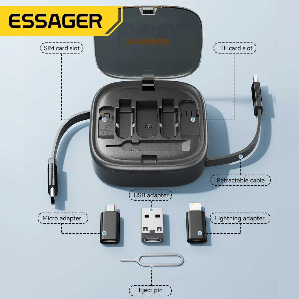 Essager PD 60W Multifunctional USB Type C Data Cable Set - ShopHub