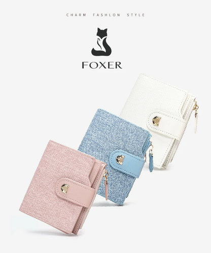 FOXER Women's Soft PU Leather Coin Wallet