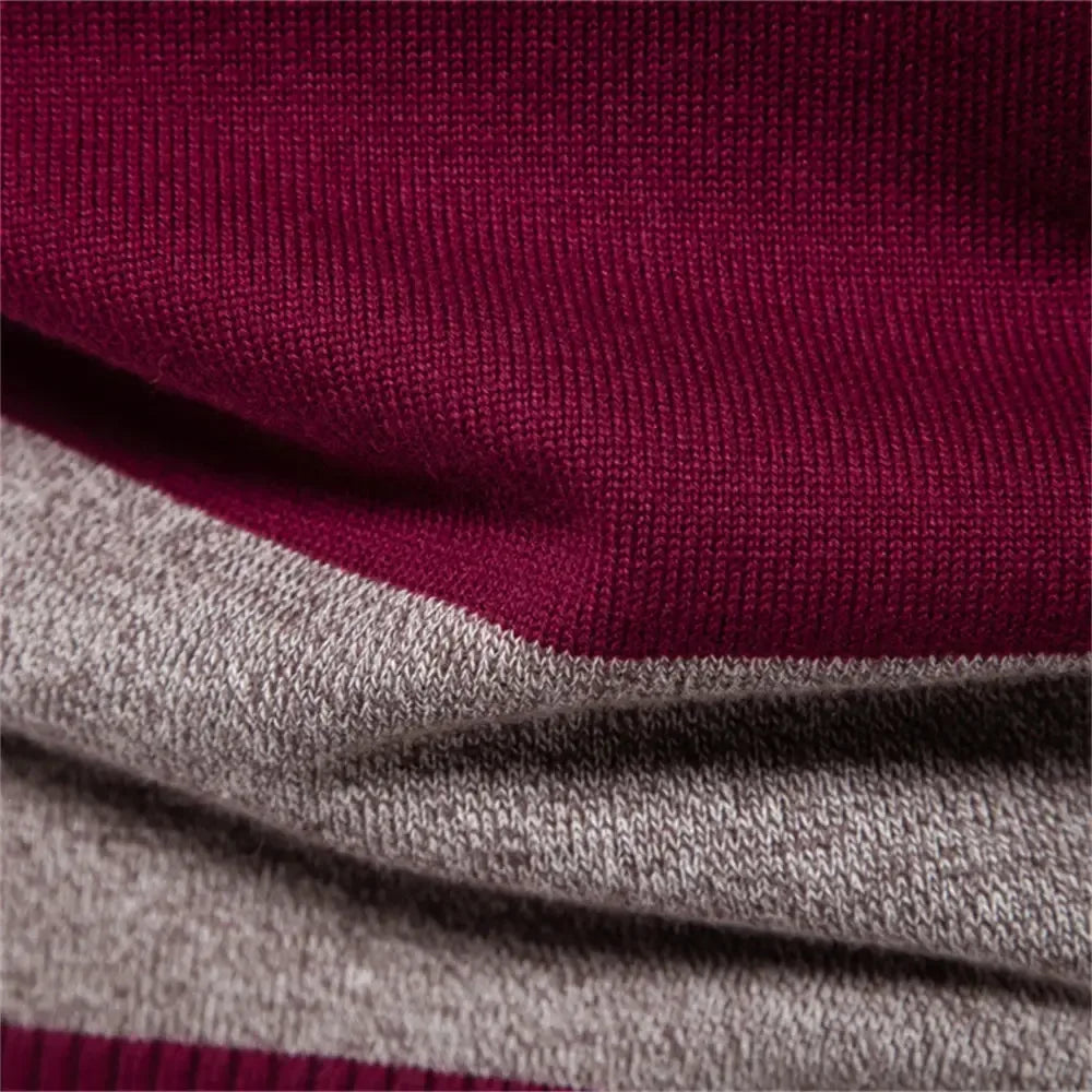 AIOPESON Men's Strip Cotton Sweaters - ShopHub