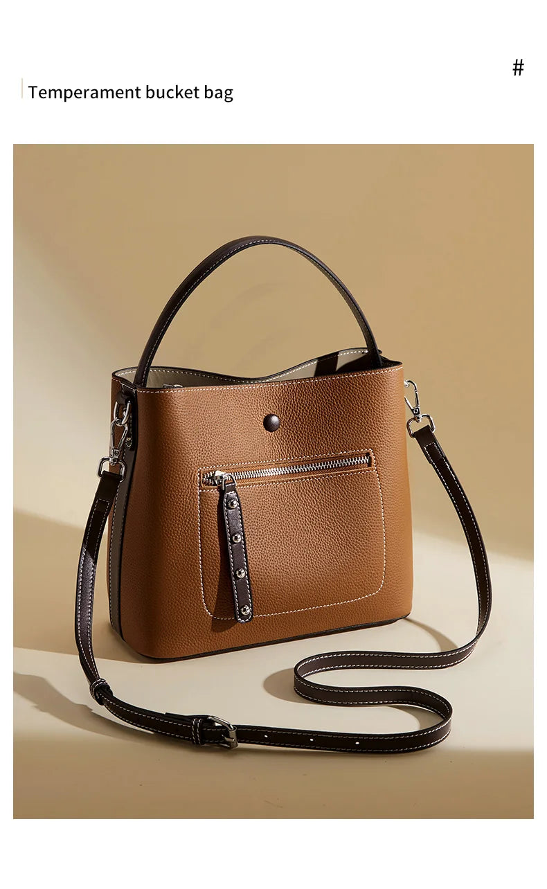 FOXER New Lady's Handbag Fashion 2026 Spring Summer Genuine Leather Casual Women Tote Bag Large Capacity Crossbody Shoulder Bag