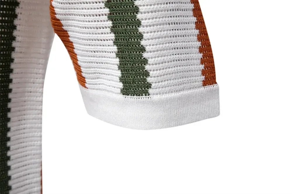 AIOPESON Men's Ribbed Knit Polo Shirts - ShopHub