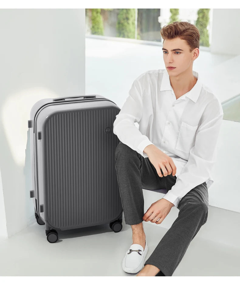 Mixi Striped Travel Luggage 16", 20", 24", and 26"