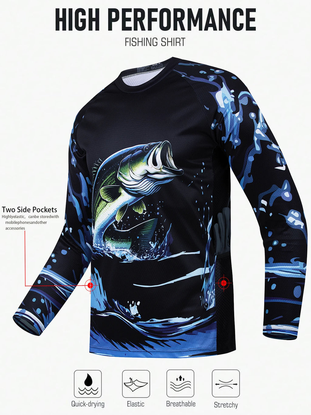 Men's Long-Sleeved Fishing T-Shirts ShopHub