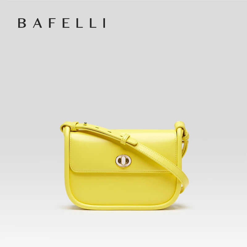 BAFELLI Leather Saddle Bag — Genuine Cow Leather Shoulder & Crossbody