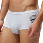 SEOBEAN Men's Ice Silk Underwear with Sexy Cartoon Pattern - Low Waist Half Hollow Boxers