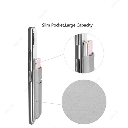 Mobile Phone Card Holders Phone Wallet Stick on Card Holder for Phone Case Adhesive Sticker Cell Phone Wallet Credit Cardholder