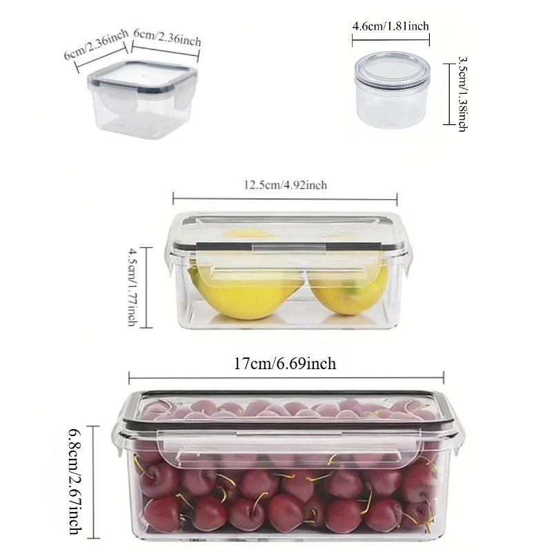 4-Piece Clear Food Storage Containers with Snap Lids