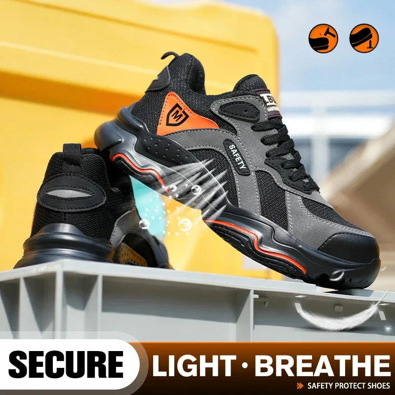 Unisex Safety Shoes Featuring Anti-Smash Steel Toe Protection - ShopHub