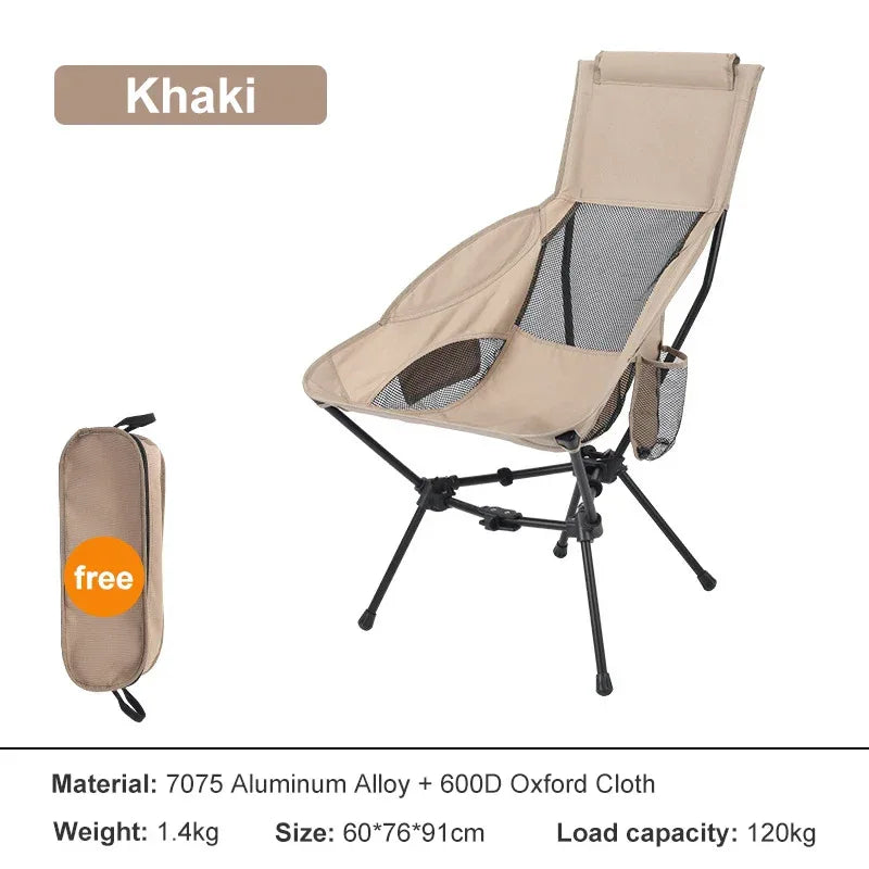 WESTTUNE Camping Moon Chair Aluminum Khaki
