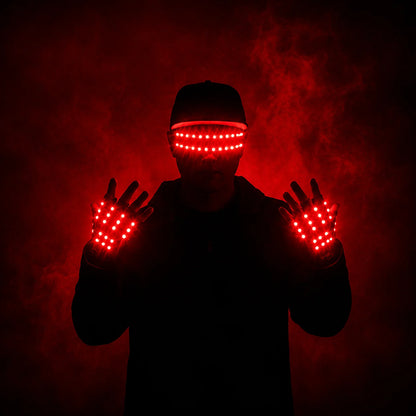 JAEOOGY 185 Flashing LED Glasses & Gloves | Six Colours