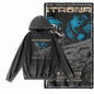 Cosmic Drift Space Graphic Acid-Washed Black Hoodie
