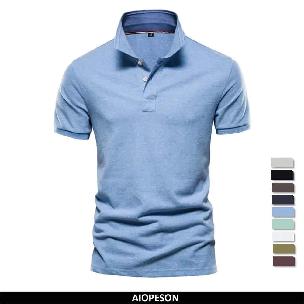 AIOPESON Men's Cotton Polos - ShopHub