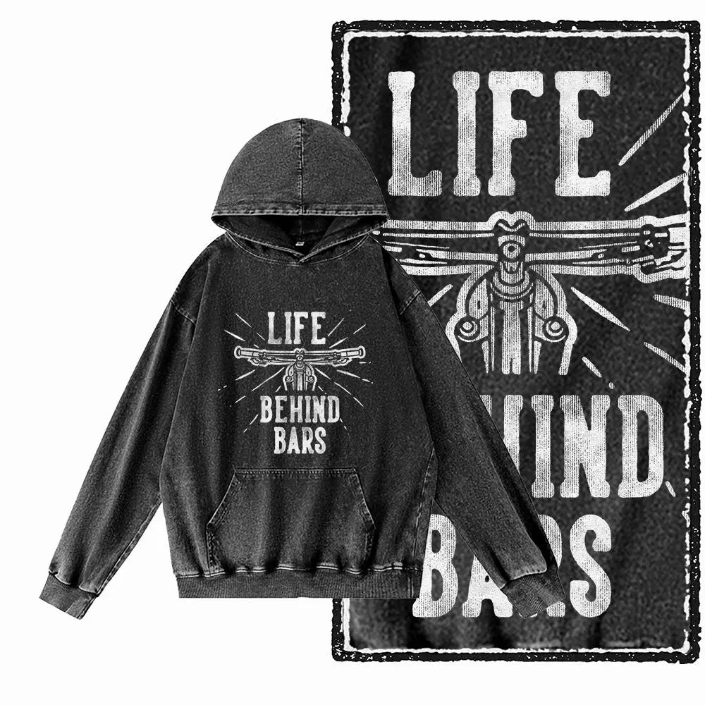 COOLMIND Vintage MTB Graphic Pullover | Washed Black