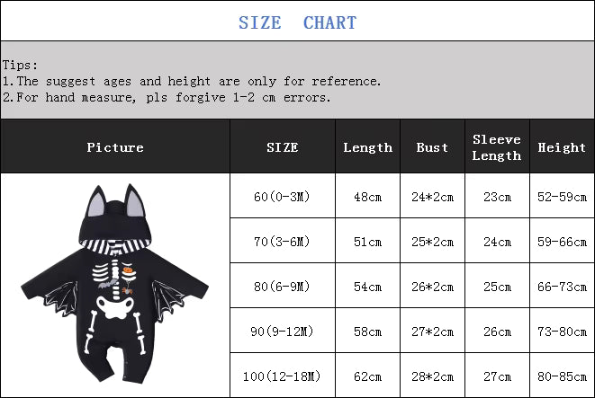Kids Tales Batty Boo Cotton-Blend Halloween Baby Romper