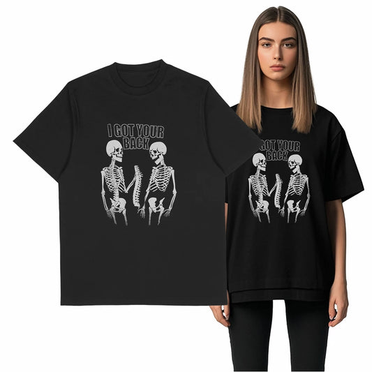 COOLMIND Funny Skull Graphic Cotton T-Shirt | Unisex