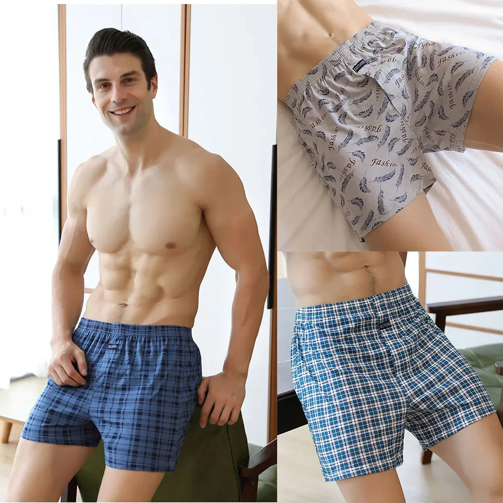 Men's 3 Pack 100% Cotton Pajama Shorts - ShopHub