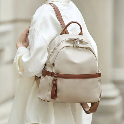 ZOOLER Oxford & Leather Female Letter Backpack