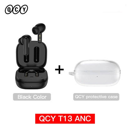 QCY T13 ANC Wireless Earphones Bluetooth 5.3 with 28dB Active Noise Cancellation and 4 Mics ENC for Low Latency TWS Experience - ShopHub