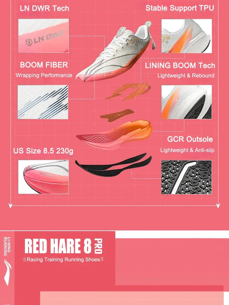 Li-Ning Men's RED HARE 8 PRO Running Shoes - ShopHub