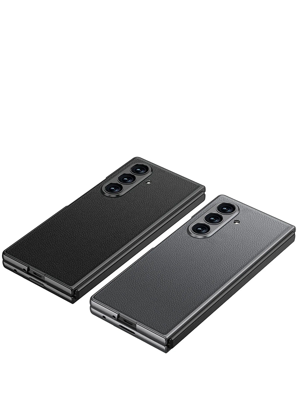 Luxury Plain PU Leather Case for Samsung Galaxy Z Fold 7 - ShopHub