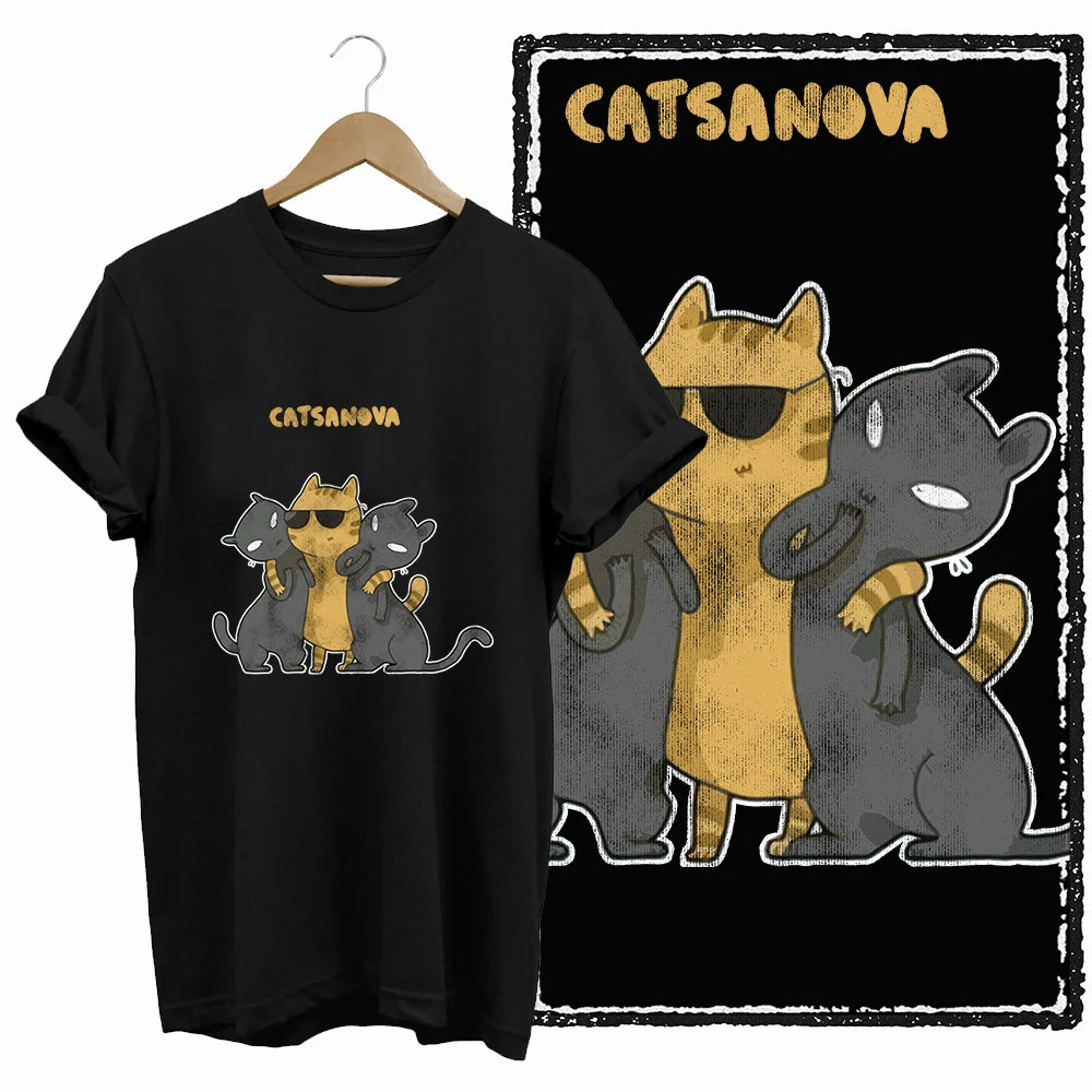 COOLMIND Cat Lover Graphic Cotton T-Shirt | Women's Relaxed Fit