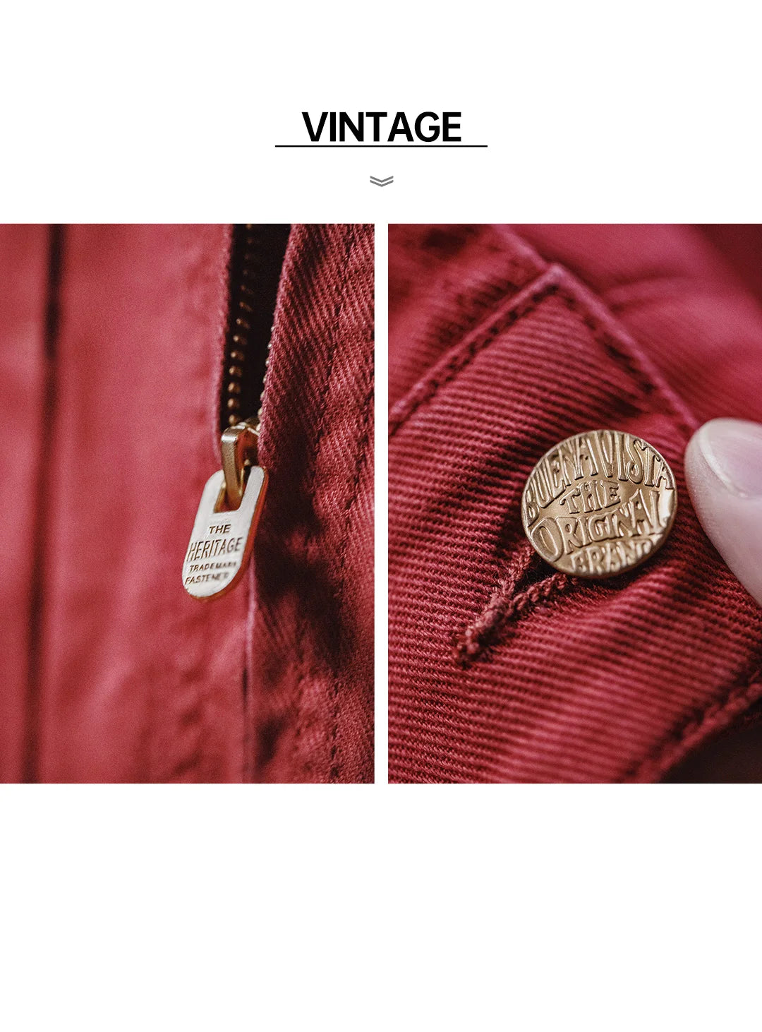 Maden New Vintage Heavy-Duty Letter Embroidered 12MJZ Jacket Red Slim-Fit Canvas Lapel Coat Men's Spring Zip-Up Casual Outerwear