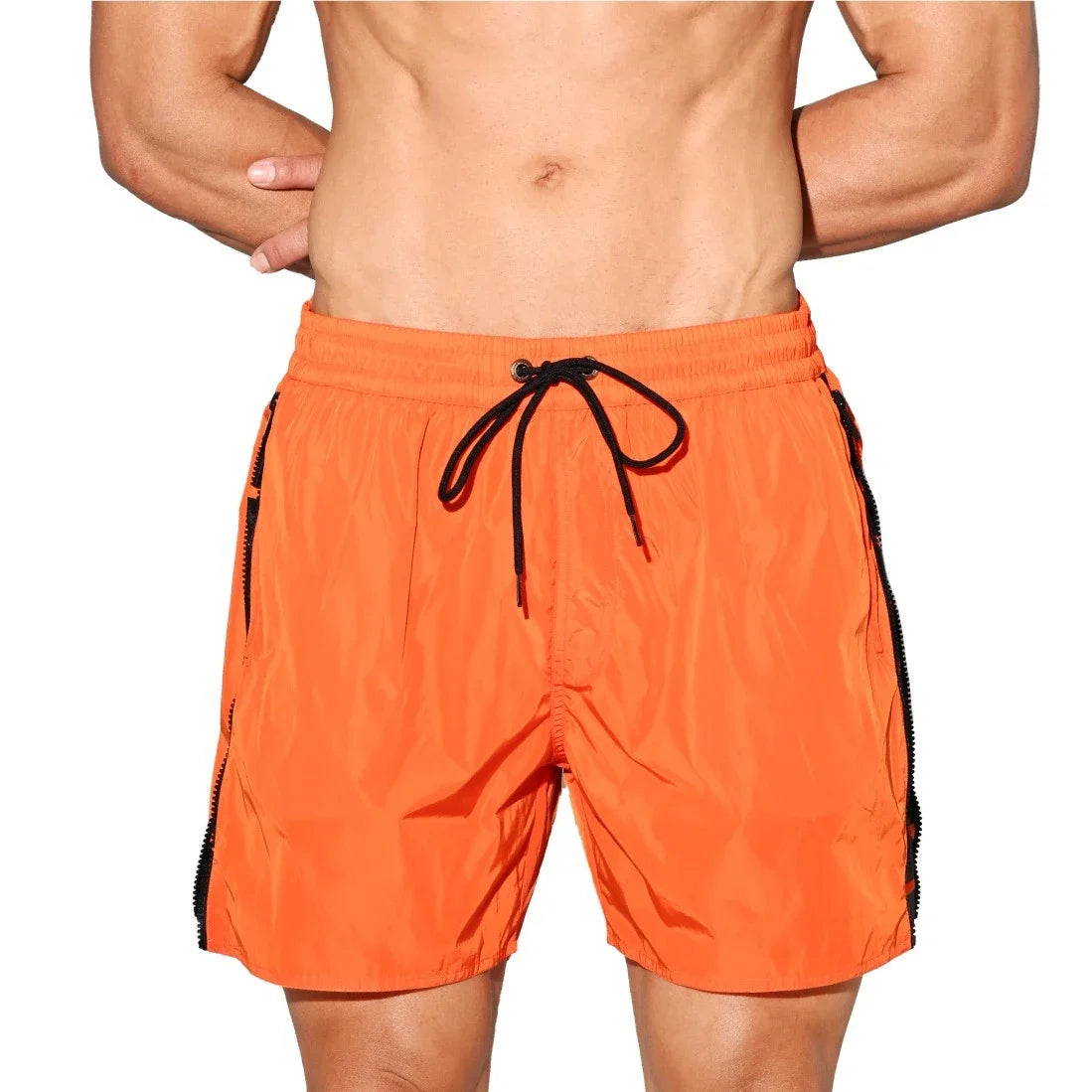 DESMIIT S98 Letter-Detail Swim Shorts with Mesh Liner