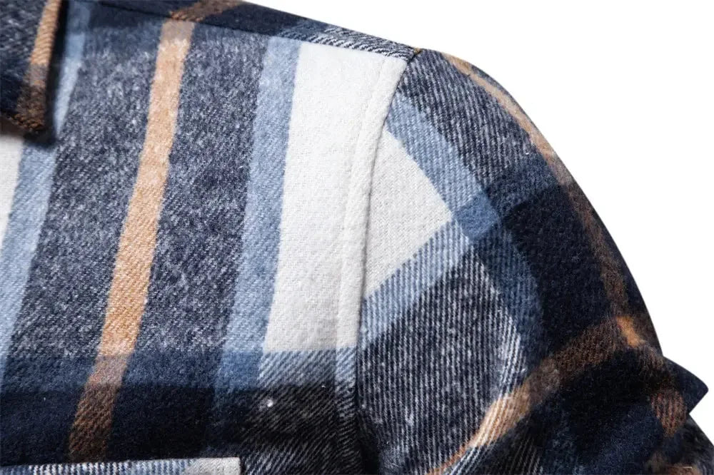 AIOPESON Thicken Plaid Shirts - ShopHub