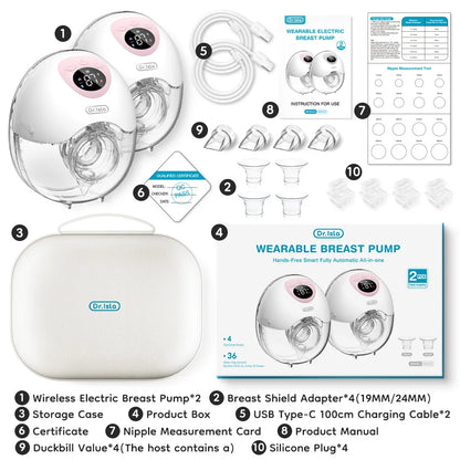 Dr.Isla 2PCS Wearable Electric Breast Pump