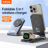 PZOZ 3-in-1 Foldable Magnetic Wireless Charging Stand – Green